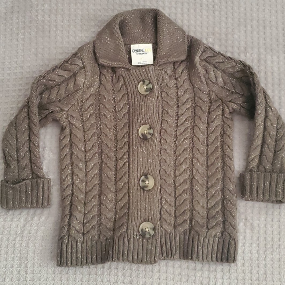 Green Button up Sweater